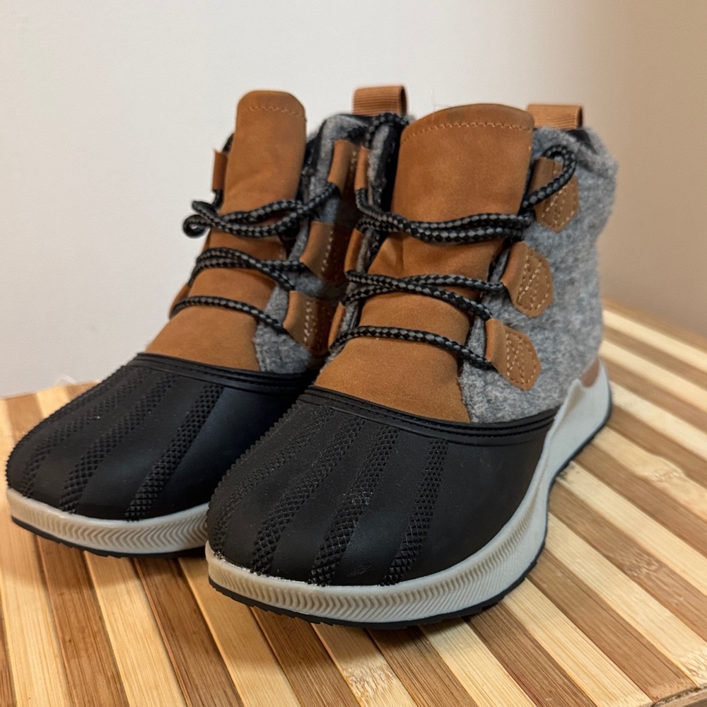 JustFab Ankle Boots - Brown, Black, and Gray